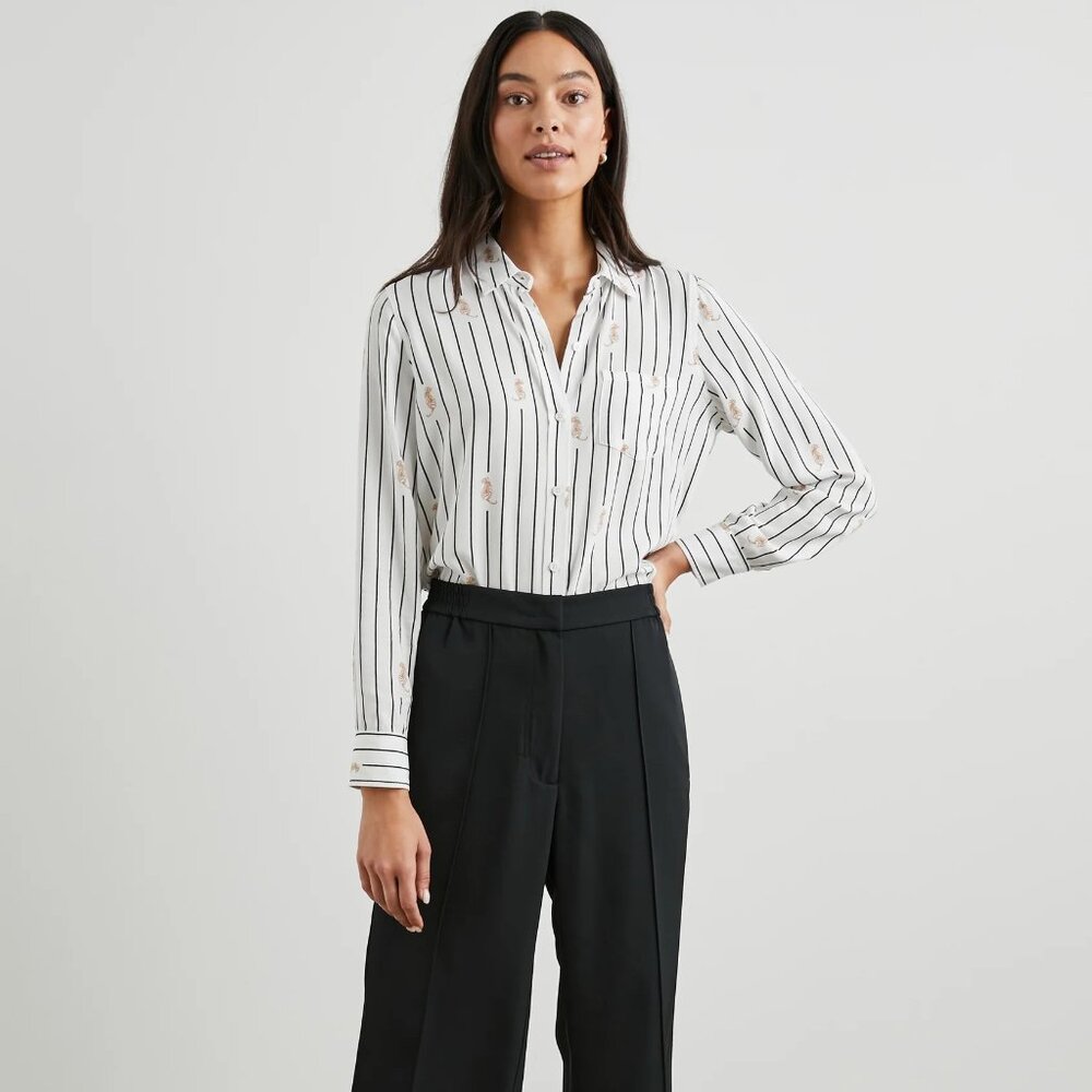 Rails Cheetah White button-up